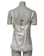 Off White Floral Lace Tank Lingerie Top Underwear