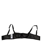 Black Floral Underwired Balconette Bra Underwear