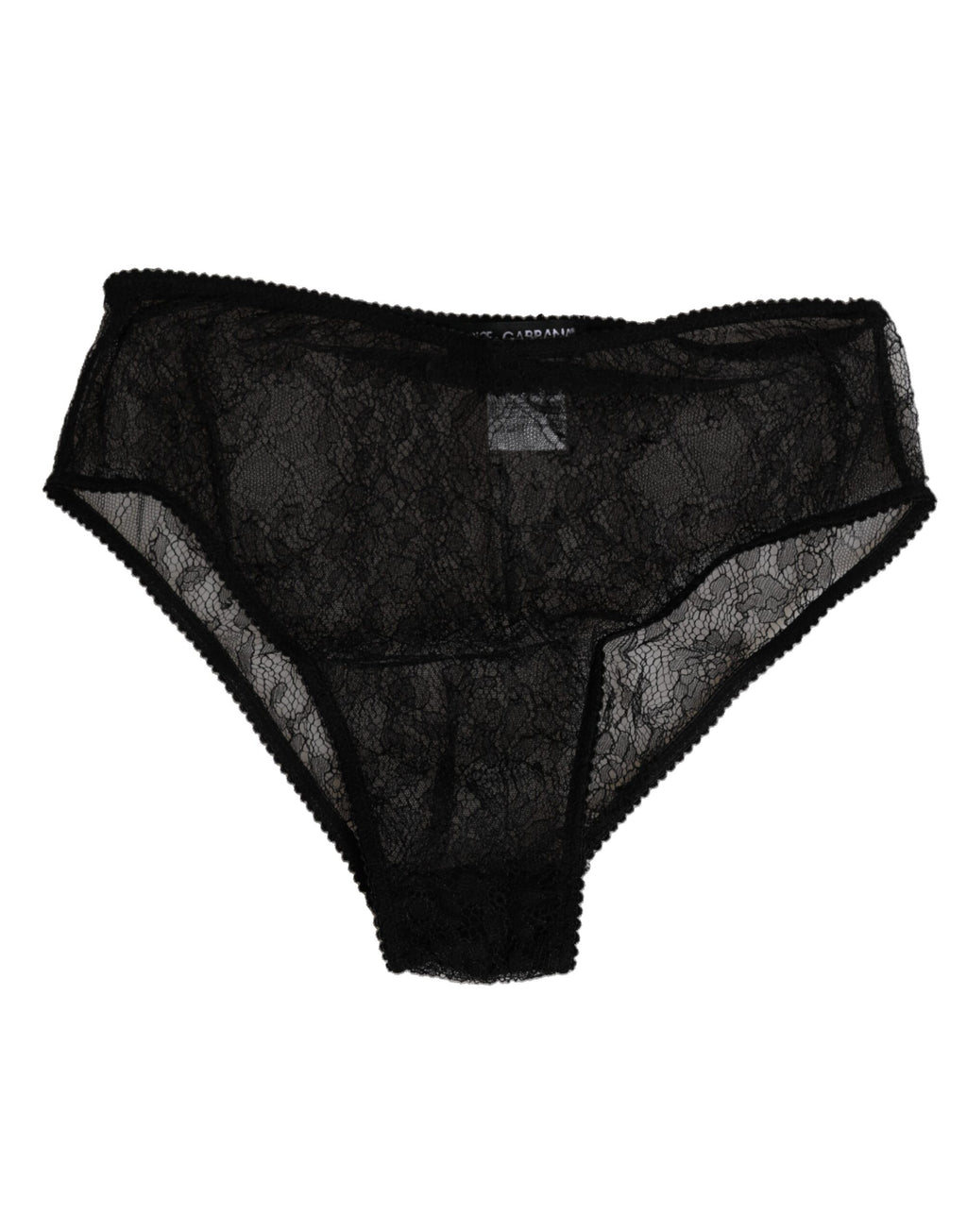 Schwarze High Waist Panty aus elastischem Nylon