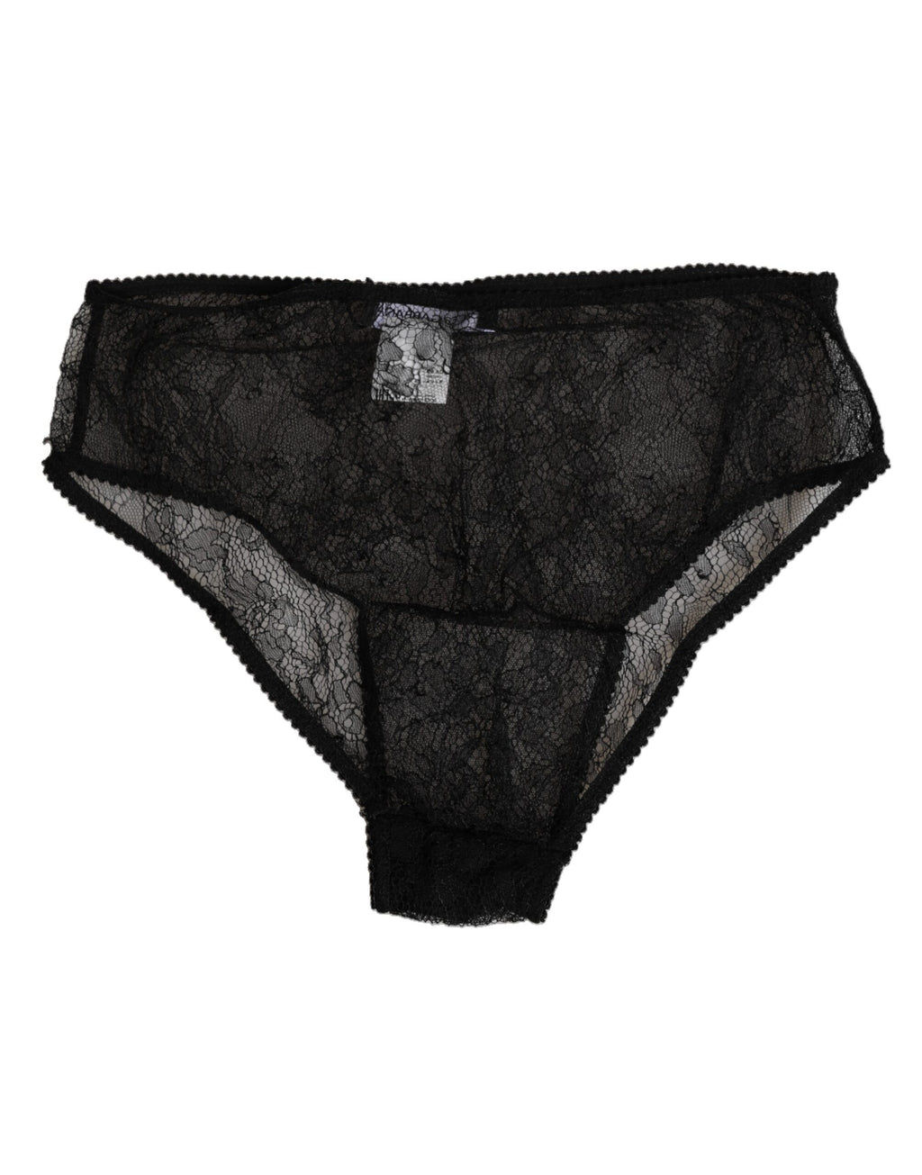 Schwarze High Waist Panty aus elastischem Nylon