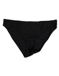 Mutandine Nere Elasticizzate in Nylon da Donna