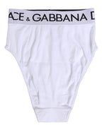 White Cotton Stretch High Waist Panty Underwear