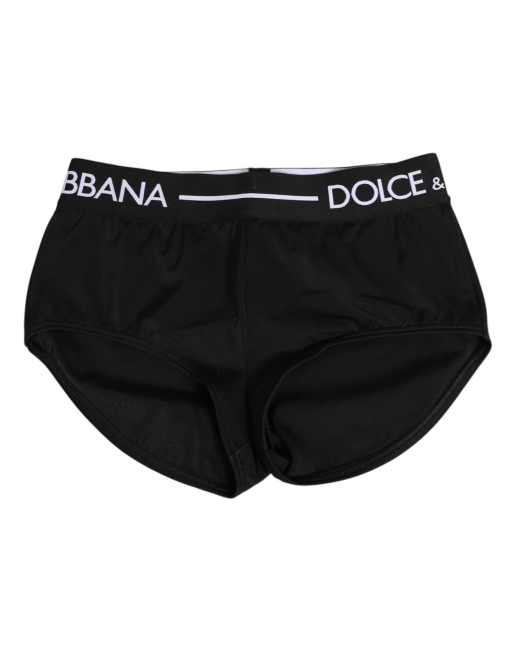 Schwarze Nylon Unterhosen mit Logo-Bund