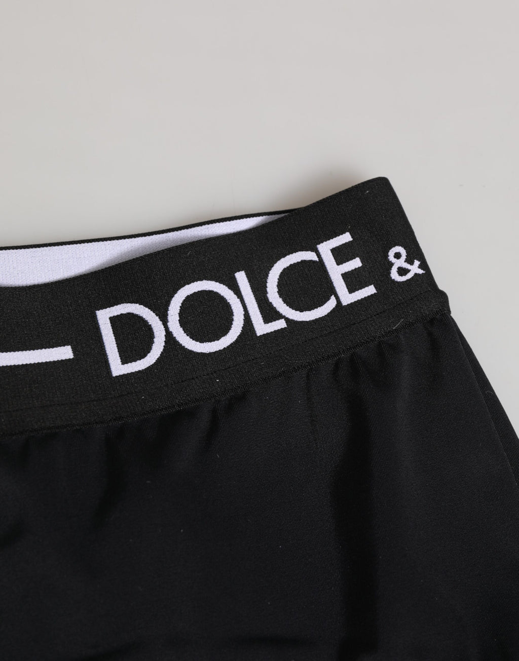 Schwarze Nylon Unterhosen mit Logo-Bund