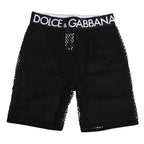 Black Cotton Logo Shorts Midi Trouser Underwear
