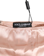 Pink Acetate High Waist Shorts Panty Underwear