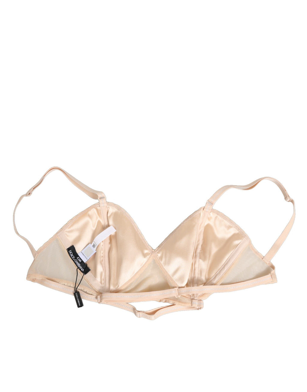 Beiger Nylon-Triangel-BH ohne Bügel Unterwäsche