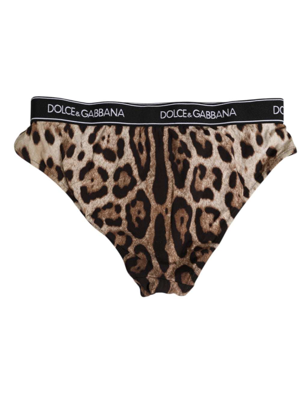Braune Leoparden-Nylon-High-Waist-Unterhose