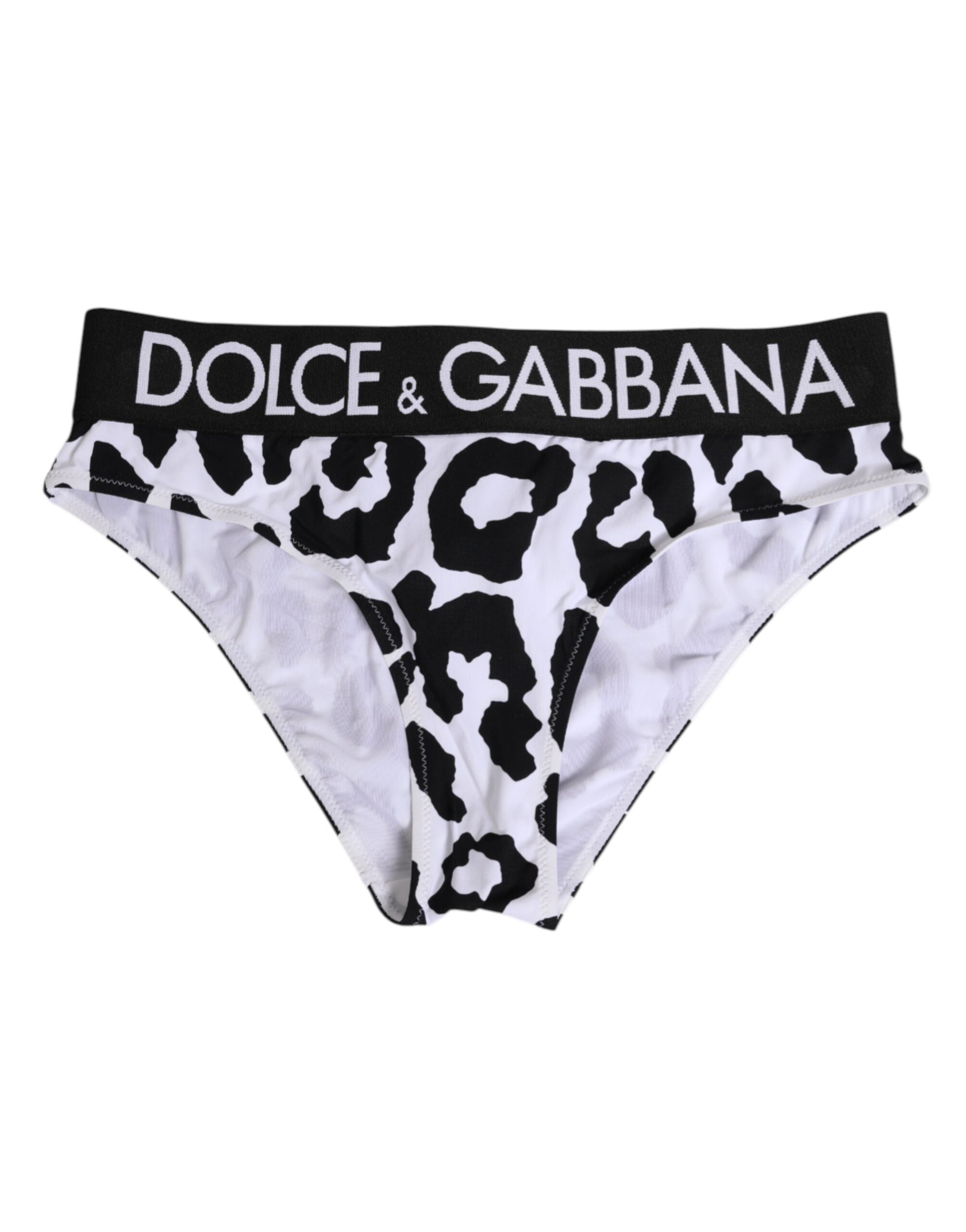 White Leopard Nylon High Waist Panty Underwear