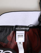 Black Floral Silk High Waist Panty Underwear