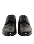 Scarpe Eleganti da Uomo Derby in Pelle di Vitello Nera