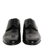 Scarpe Eleganti da Uomo Derby in Pelle di Vitello Nera