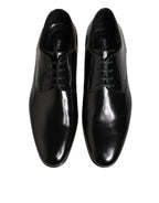 Scarpe Eleganti da Uomo Derby in Pelle di Vitello Nera