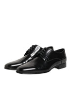 Scarpe Eleganti da Uomo Derby in Pelle di Vitello Nera