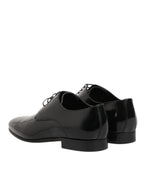 Scarpe Eleganti da Uomo Derby in Pelle di Vitello Nera