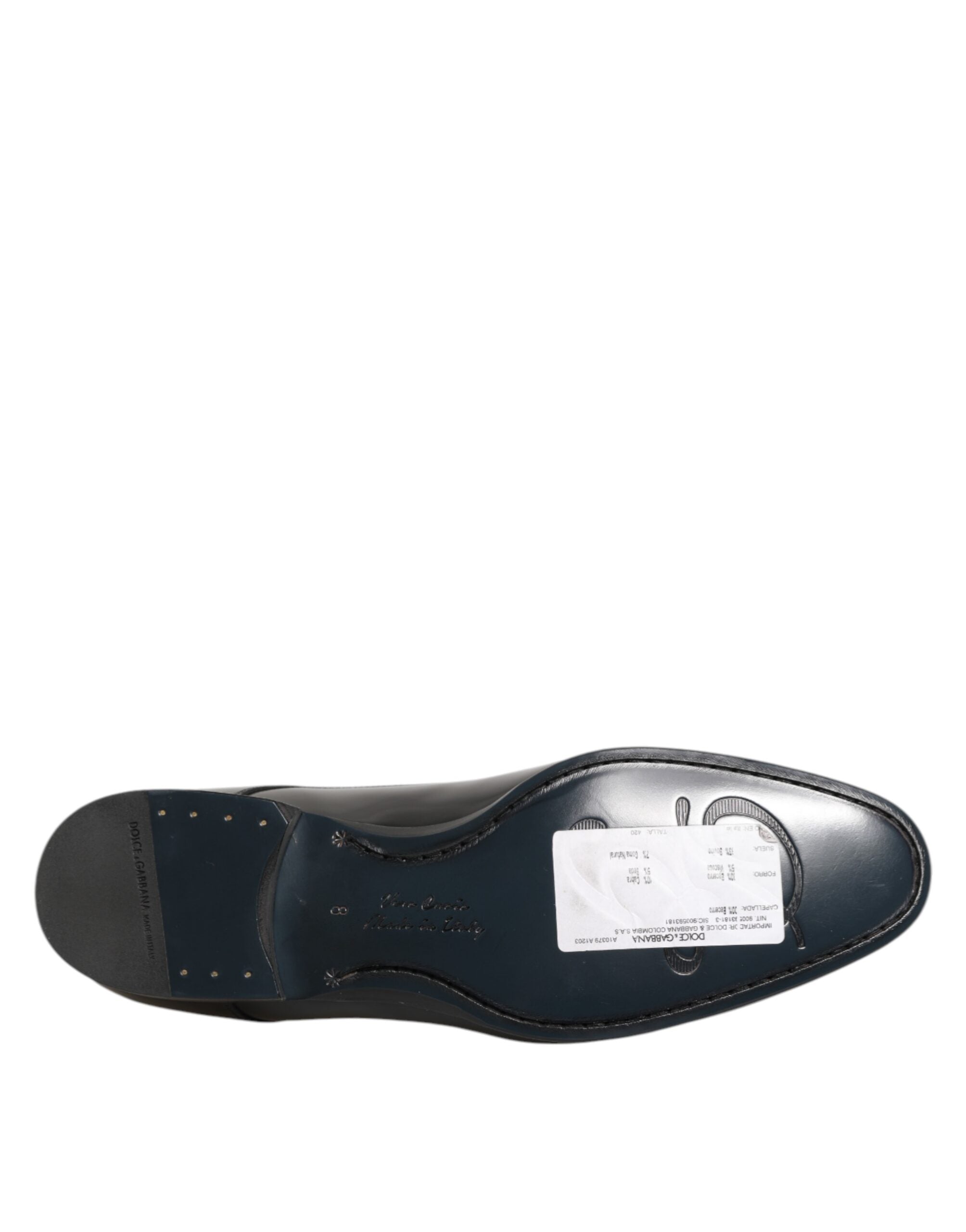 Scarpe Eleganti da Uomo Derby in Pelle di Vitello Nera