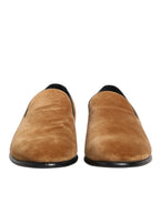Braune Wildleder Slipper Herren Loafer Business Schuhe