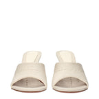 Beige Stoffhausschuhe