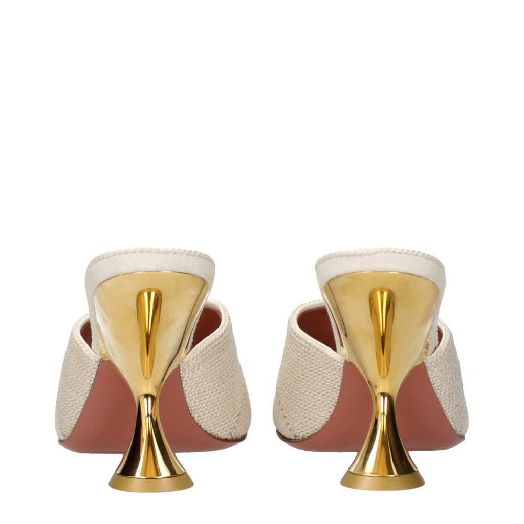 Beige Stoffhausschuhe