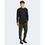 Black Cotton Long Sleeve T-Shirt
