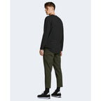 Black Cotton Long Sleeve T-Shirt