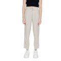 Pantaloni casual in lino beige