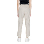 Pantaloni casual in lino beige