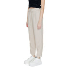 Pantaloni casual in lino beige