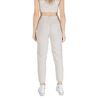 Beige Linen Casual Pants