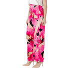 Pink Viscose Casual Pants
