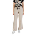 Beige Leinen Freizeithose