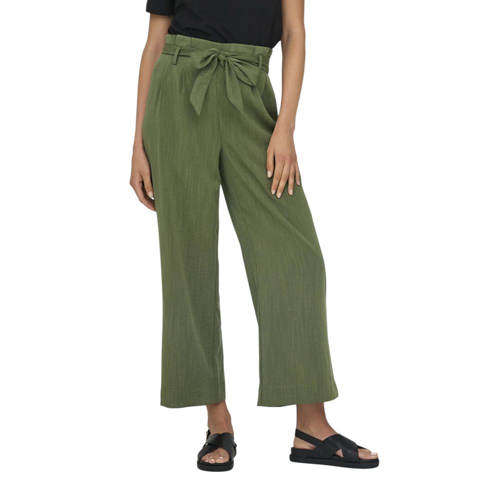 Grüne Freizeithose aus Viskose