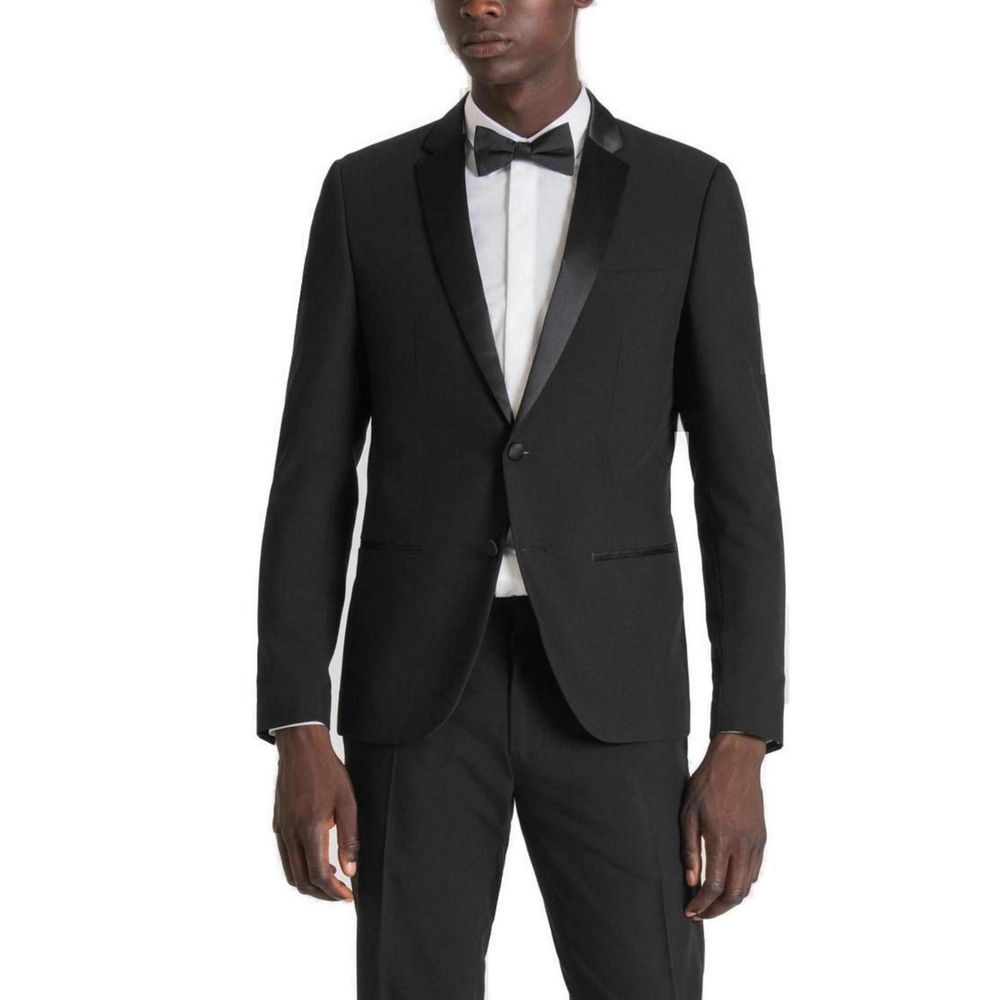 Schwarzer Blazer aus Polyester