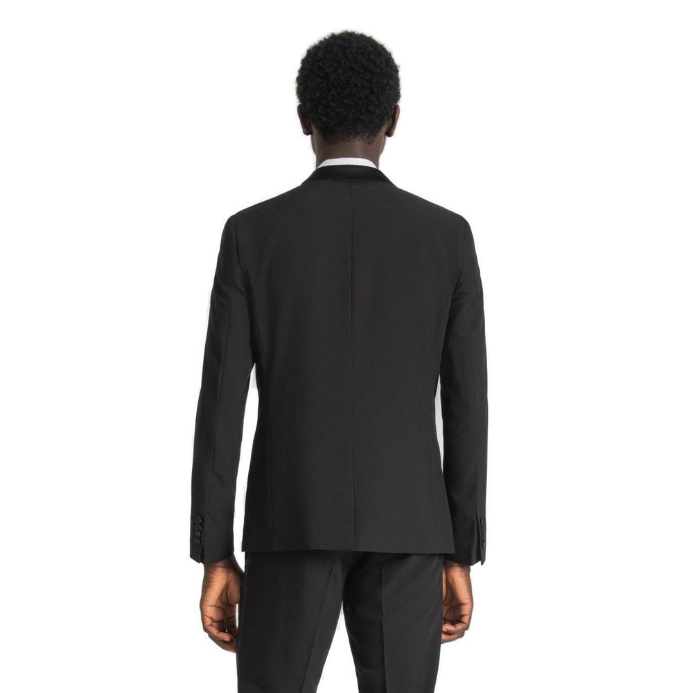 Schwarzer Blazer aus Polyester