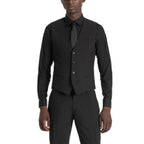 Black Polyester Waistcoat