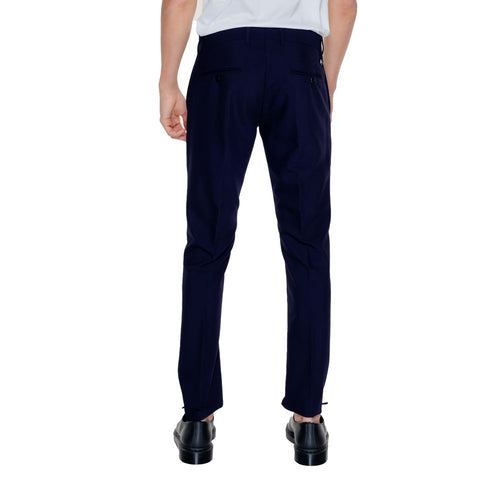 Pantaloni Eleganti in Poliestere Blu