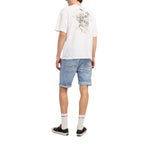 Light Blue Cotton Bermuda Shorts