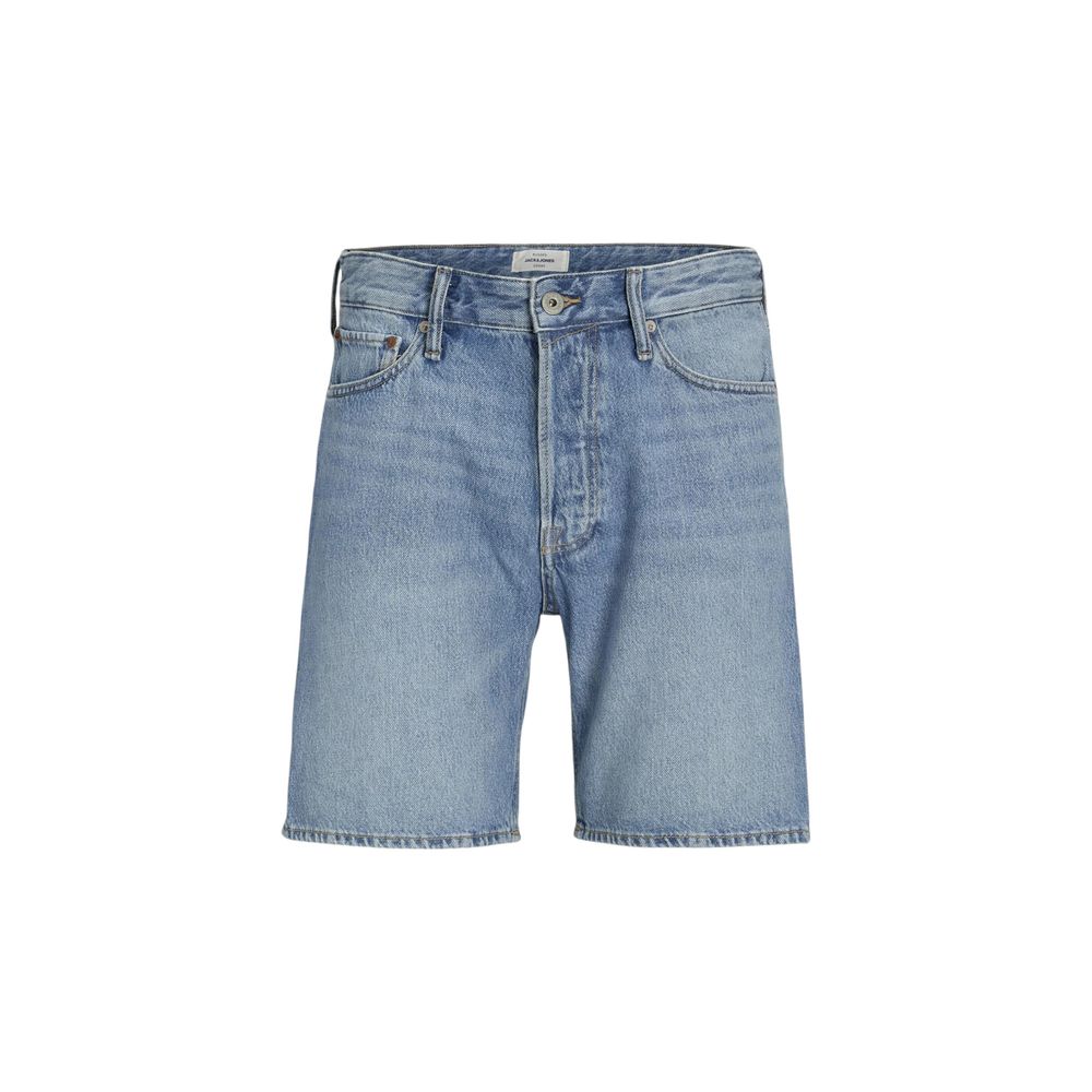 Blaue Baumwoll-Bermudashorts
