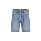 Blaue Baumwoll-Bermudashorts