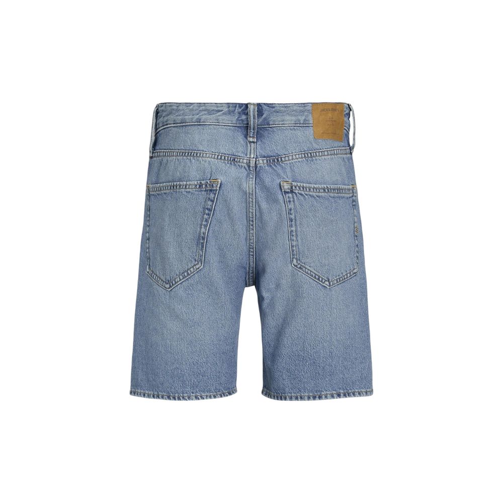 Blaue Baumwoll-Bermudashorts