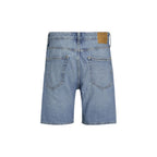 Blaue Baumwoll-Bermudashorts