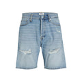 Hellblaue Bermuda-Shorts aus Baumwolle