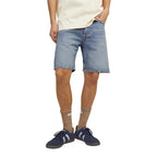Blaue Baumwoll-Bermudashorts