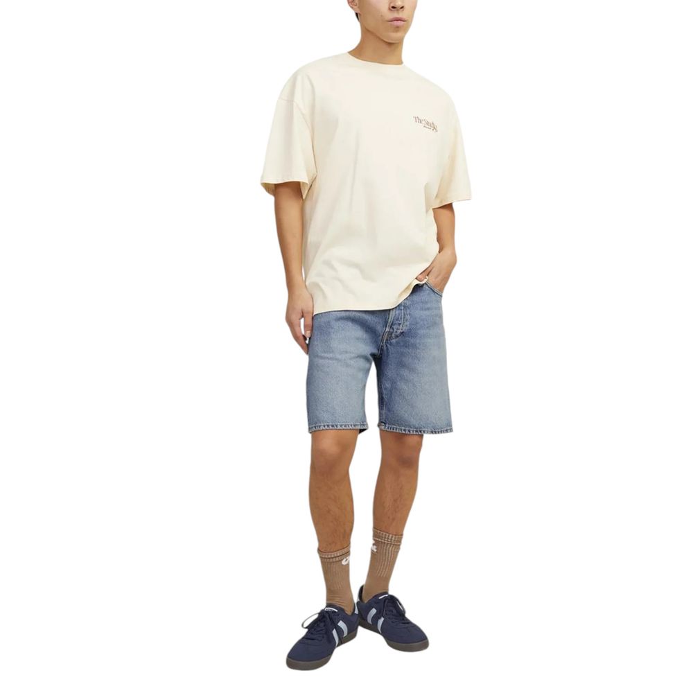 Blaue Baumwoll-Bermudashorts