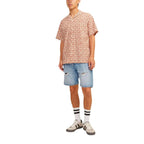 Hellblaue Bermuda-Shorts aus Baumwolle