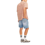 Hellblaue Bermuda-Shorts aus Baumwolle