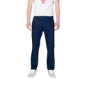 Blue Cotton Skinny Pants