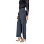 Gray Recycled Polyester Casual Pants
