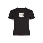 Schwarzes T-Shirt aus recycelter Baumwolle