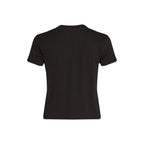 Schwarzes T-Shirt aus recycelter Baumwolle
